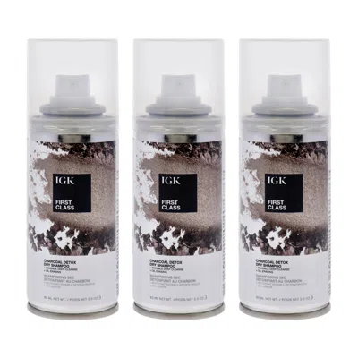 Igk First Class Charcoal Detox Dry Shampoo By  For Unisex - 2 oz Dry Shampo - Pack Of 3 In Multi