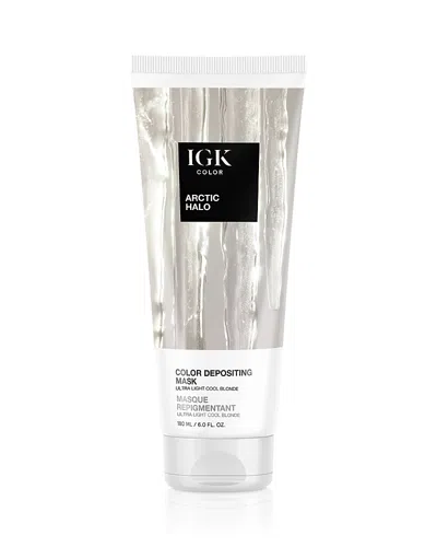 Igk Hair Arctic Halo Color Depositing Gloss Mask - Ultra Light Cool Blonde 6 Oz. In Transparent
