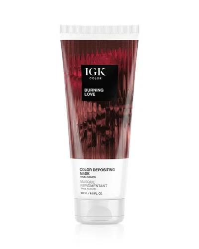 Igk Hair Burning Love Color Depositing Gloss Mask True Auburn 6 Oz. In Transparent