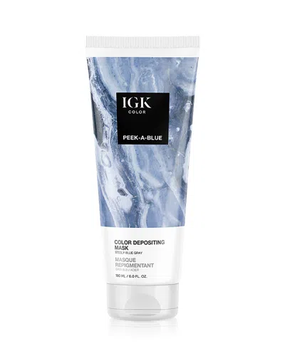 Igk Hair Color Depositing Mask 6 Oz. In Blue Steel - Peak-a-blue