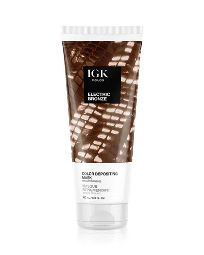 Igk Hair Color Depositing Mask 6 Oz. In Bronze - Electric Bronze