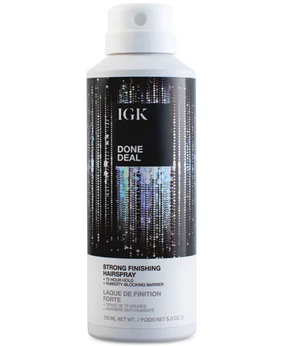 Igk Hair Done Deal Strong Finishing Hairspray, 5 Oz. In Transparent