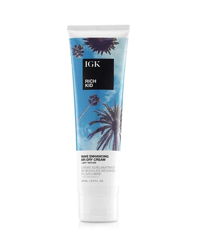 Igk Hair Rich Kid Wave Enhancing Air Dry Cream 5 Oz. In White