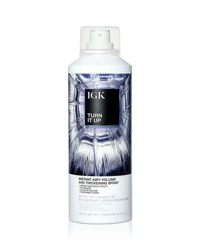 Igk Hair Turn It Up Instant Airy Volume & Thickening Spray 5 Oz. In Transparent