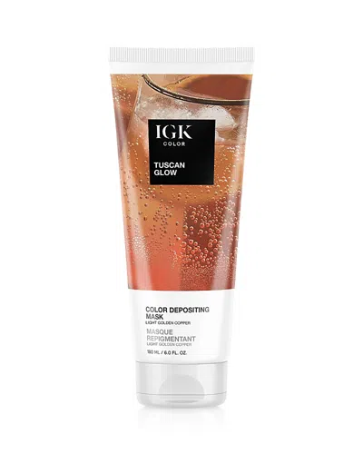 Igk Hair Tuscan Glow Color Depositing Gloss Mask 6 Oz. In Transparent