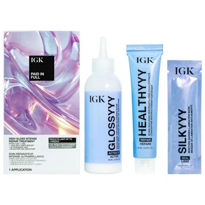 Igk Paid In Full Repair Hair Treatment 1 Kit/1 Kit In Blue