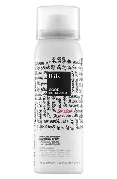 Igk Travel Size Good Behavior Spirulina Protein Prep Smoothing Spray In Transparent