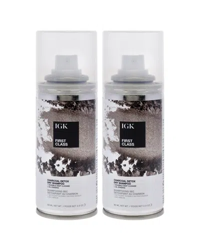 IGK IGK UNISEX 2OZ FIRST CLASS CHARCOAL DETOX DRY SHAMPOO - PACK OF 2