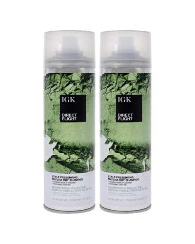 IGK IGK UNISEX 6.3OZ DIRECT FLIGHT MATCHA DRY SHAMPOO - PACK OF 2