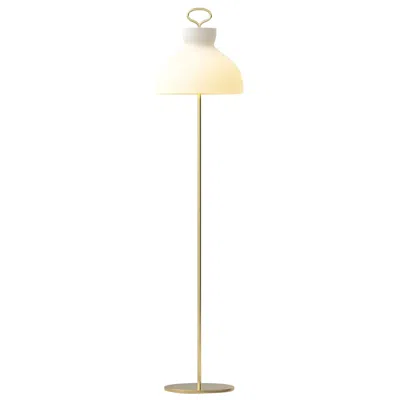 Pre-owned Ignazio Gardella 'arenzano Terra' Floor Lamp In Brass And Glass For Tato Italia In White