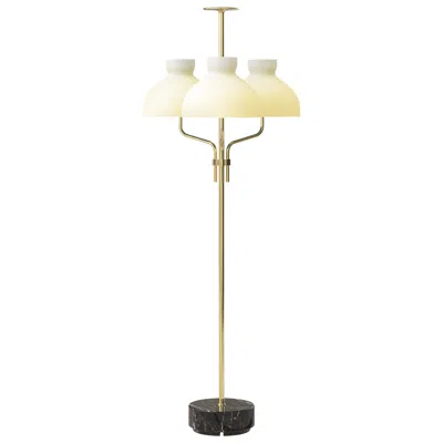 Pre-owned Ignazio Gardella 'arenzano Tre Fiamme' Floor Lamp In Black Marble And Brass