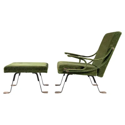 Pre-owned Ignazio Gardella Armchair With Ottoman By  In Black