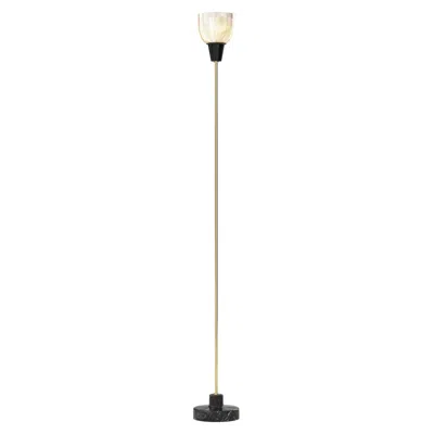 Pre-owned Ignazio Gardella 'coppa Aperta Piantana' Floor Lamp In Black Marble And Brass