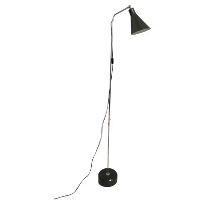 Pre-owned Ignazio Gardella , Extendible Floor Lamp "alzabile" Mod. Lt3 By Azucena, 1950 Ca. In Black