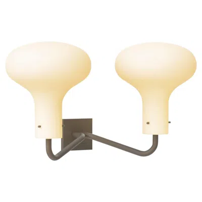 Pre-owned Ignazio Gardella 'galleria' 2-arm Wall Lamp In Satin Bronze For Tato Italia In Gold