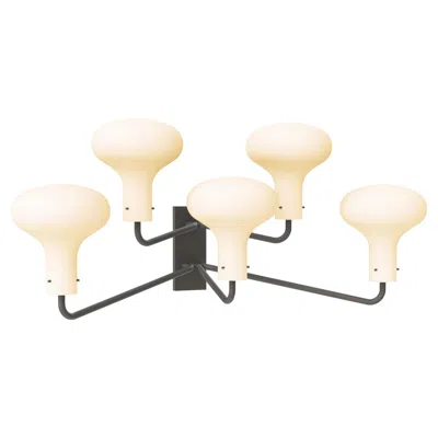 Pre-owned Ignazio Gardella 'galleria' 5-arm Wall Lamp In Satin Bronze For Tato Italia In Gold