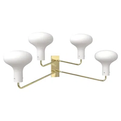 Pre-owned Ignazio Gardella Galleria Four Light By  For Tato In Transparent