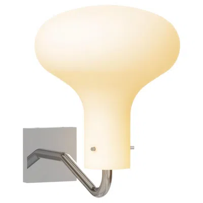 Pre-owned Ignazio Gardella 'galleria' Wall Lamp In Chrome And Glass For Tato Italia In White