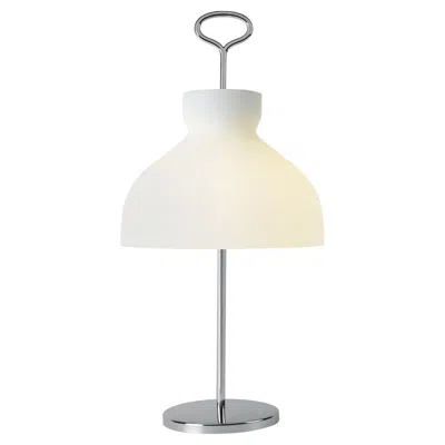 Pre-owned Ignazio Gardella Large  'arenzano' Table Lamp In Chrome And Glass For Tato Italia In Transparent