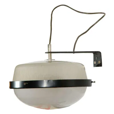 Pre-owned Ignazio Gardella Pair Of Hanging Fixtures By  In Transparent