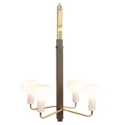 Pre-owned Ignazio Gardella Rare Four-arm Chandelier For Azucena, Italy, 1958 In Gold