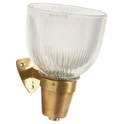 Pre-owned Ignazio Gardella , Wall Light, Brass, Glass, Italy, 1960s In Sand