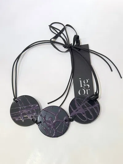 Igor Women's Short Necklace In Black Purple