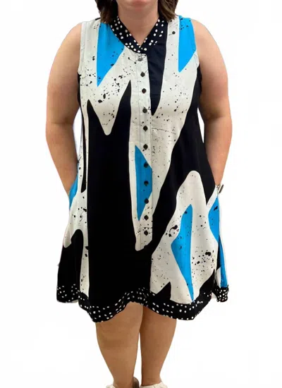 Iguana Lider Solah Mini Dress In Turquoise In Multi