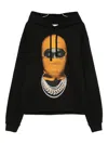 Ih Nom Uh Nit Balaclava-print Cotton Hoodie In Black