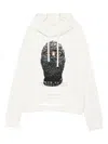 Ih Nom Uh Nit Balaclava-print Hoodie In White