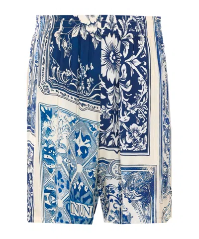 Ih Nom Uh Nit Baroque Print Shorts In Blue