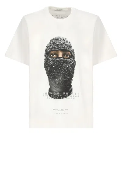 Ih Nom Uh Nit Graphic Print Crew Neck Short Sleeve T-shirt In White