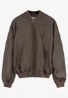 Ih Nom Uh Nit Padded Bomber Jacket Featuring Ribbed Cuffs In Brown