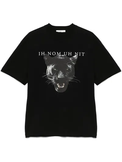 Ih Nom Uh Nit Cat-print T-shirt In Black