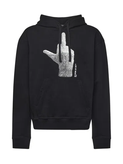 Ih Nom Uh Nit Cotton Print Sweatshirt In Black