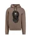 Ih Nom Uh Nit Adjustable Hooded Sweatshirt Graphic Print In Gray