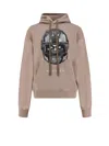 Ih Nom Uh Nit Cotton Sweatshirt With Print On The Front In Brown