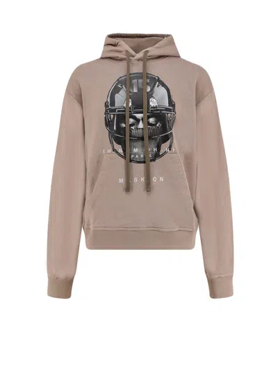 Ih Nom Uh Nit Cotton Sweatshirt With Print On The Front In Brown