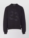 Ih Nom Uh Nit Crewneck Long Sleeve Number Print Sweatshirt In Black