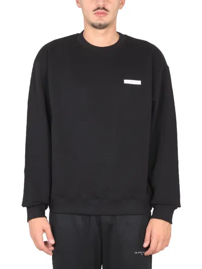 Ih Nom Uh Nit Crewneck Sweatshirt With Front Logo Print In Black