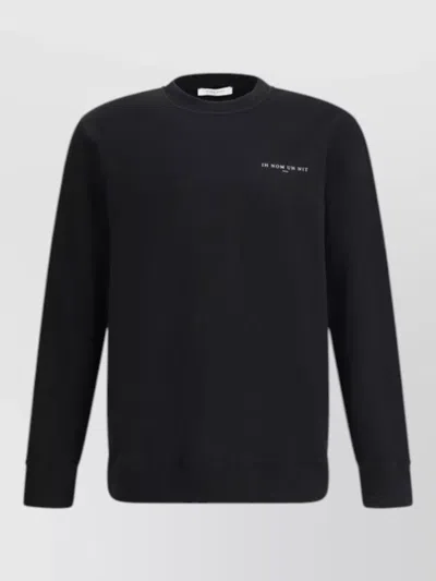 Ih Nom Uh Nit Crown Mask Graphic Knit Sweater In Black