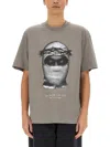 Ih Nom Uh Nit Crown Mask Print T-shirt In Grey