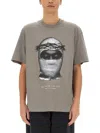 Ih Nom Uh Nit Crown Mask Print T-shirt In Grey