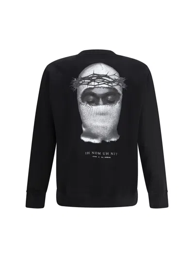 Ih Nom Uh Nit Crown Mask Sweatshirt In Black
