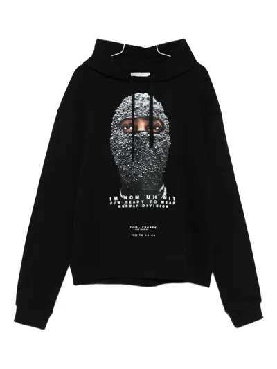 Ih Nom Uh Nit Crystal-mask Print Hoodie In Black