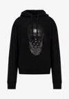 Ih Nom Uh Nit Cwy Mask Print Hooded Sweatshirt In Blue