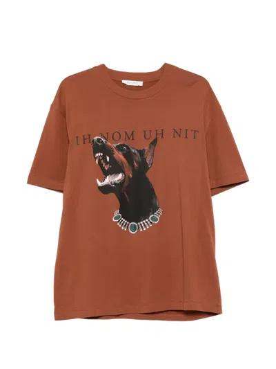 Ih Nom Uh Nit Dobermann Graphic-print T-shirt In Brown