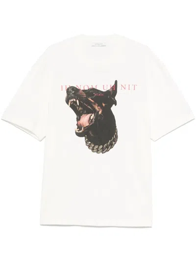 Ih Nom Uh Nit Dog-print T-shirt In White