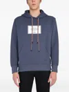 Ih Nom Uh Nit Muted Blue Hoodie With Multicolored Drawstrings In Blue