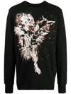 Ih Nom Uh Nit Embroidered Side-zip Sweatshirt In Black